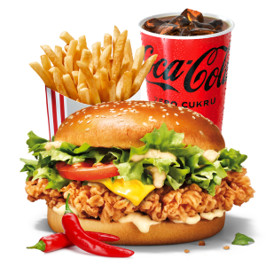 Hot Zinger Deluxe Burger Menu